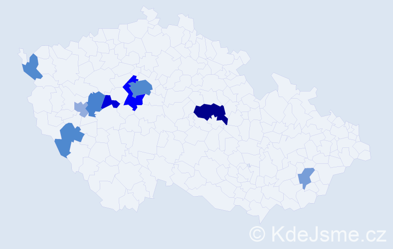 Příjmení: 'Fedyk', počet výskytů 25 v celé ČR