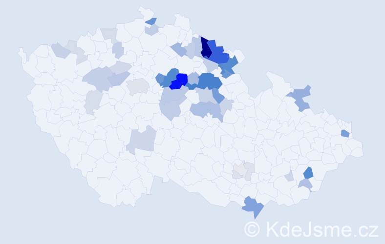 Příjmení: 'Radoňová', počet výskytů 155 v celé ČR