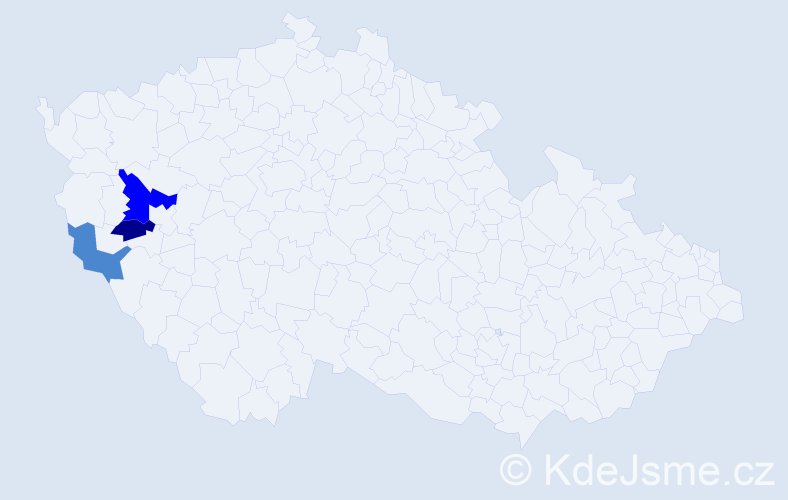 Příjmení: 'Kainzmeier', počet výskytů 6 v celé ČR