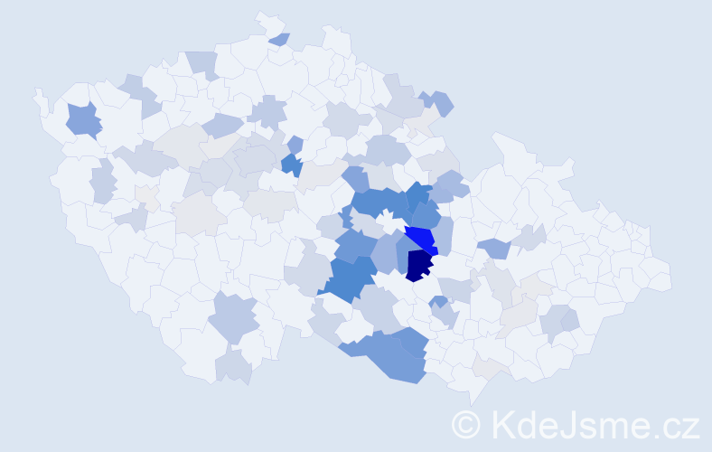 Příjmení: 'Chalupníková', počet výskytů 303 v celé ČR