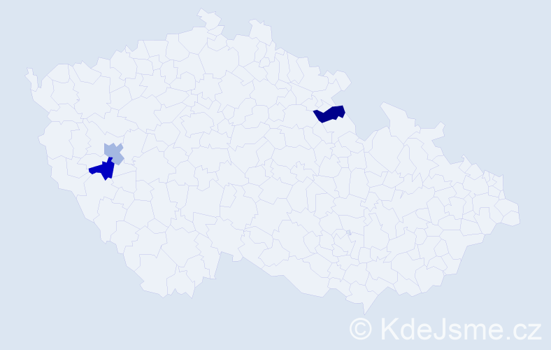 Příjmení: 'Kalat', počet výskytů 3 v celé ČR