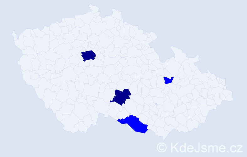 Příjmení: 'Trypalová', počet výskytů 6 v celé ČR