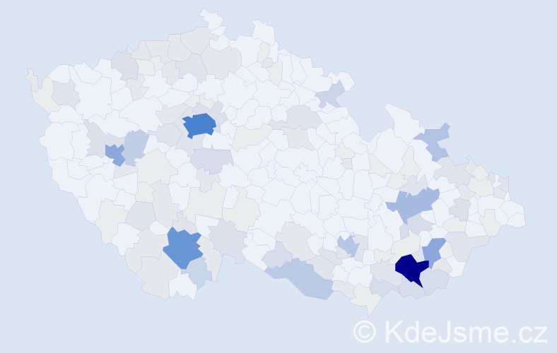 Příjmení: 'Stašek', počet výskytů 459 v celé ČR