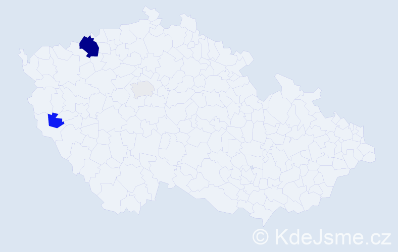 Příjmení: 'Thumsová', počet výskytů 9 v celé ČR