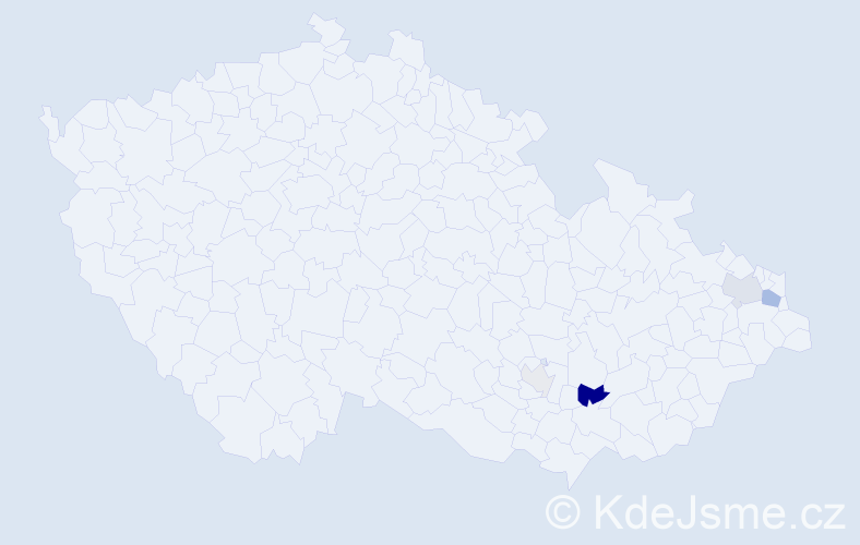 Příjmení: 'Čánková', počet výskytů 10 v celé ČR