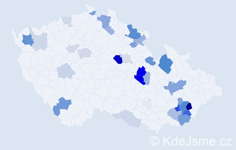 Příjmení: 'Hillerová', počet výskytů 83 v celé ČR
