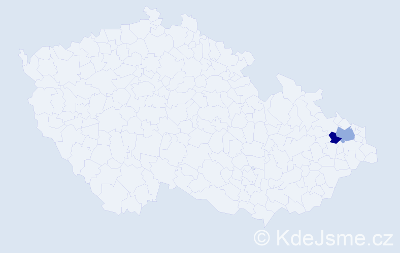 Příjmení: 'Thillová', počet výskytů 5 v celé ČR