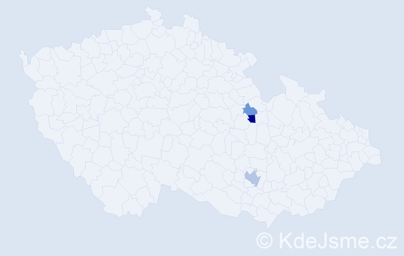 Příjmení: 'Bucháčová', počet výskytů 6 v celé ČR