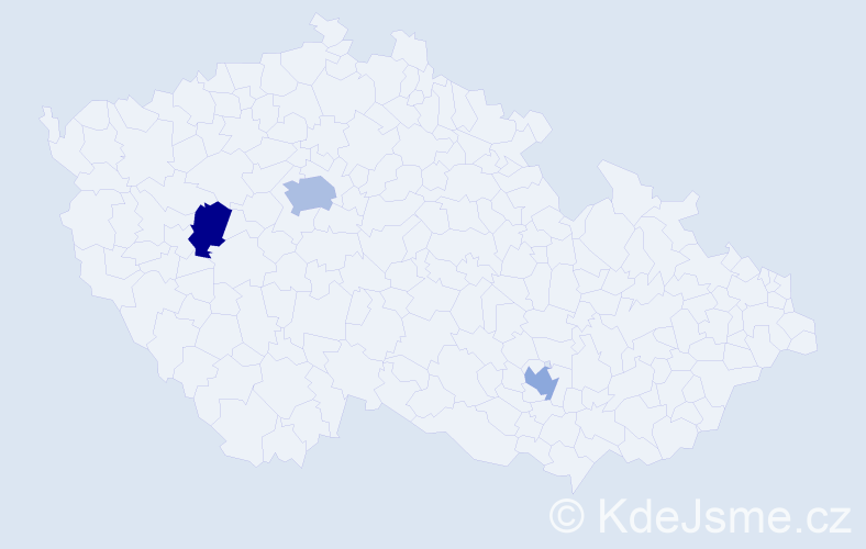 Příjmení: 'Chirtoca', počet výskytů 4 v celé ČR