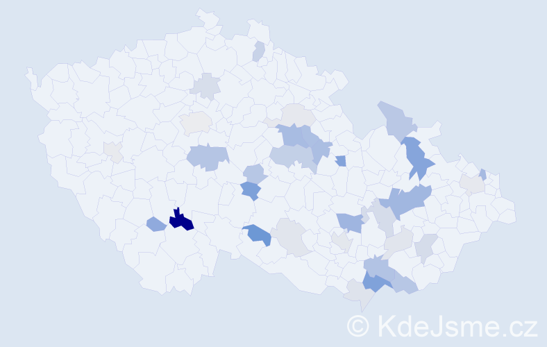 Příjmení: 'Štos', počet výskytů 82 v celé ČR