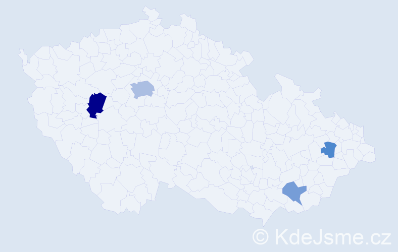 Příjmení: 'Križánek', počet výskytů 8 v celé ČR