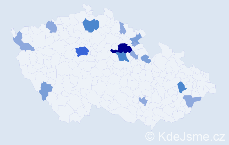 Příjmení: 'Burianec', počet výskytů 34 v celé ČR