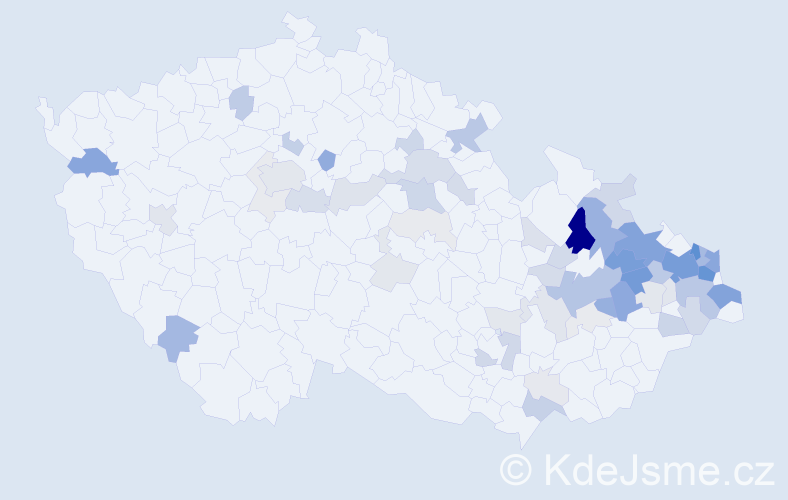 Příjmení: 'Krečmer', počet výskytů 240 v celé ČR