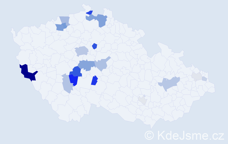 Příjmení: 'Kuranda', počet výskytů 46 v celé ČR