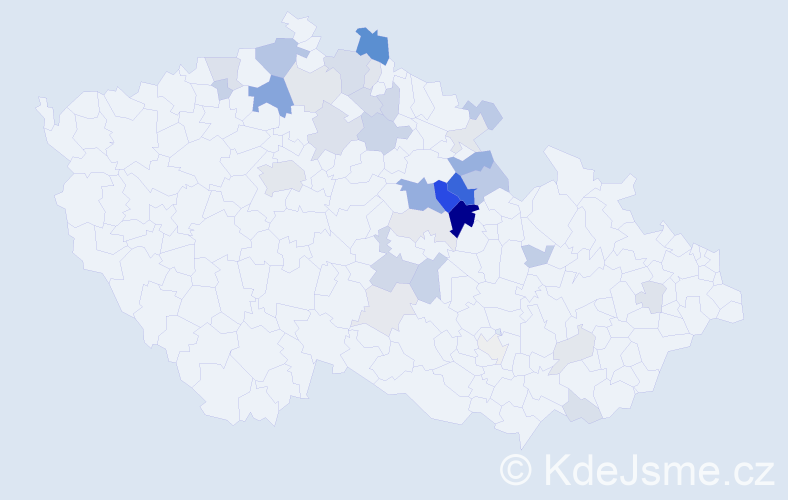 Příjmení: 'Prudičová', počet výskytů 102 v celé ČR