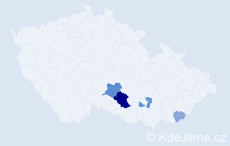 Příjmení: 'Brestovský', počet výskytů 12 v celé ČR