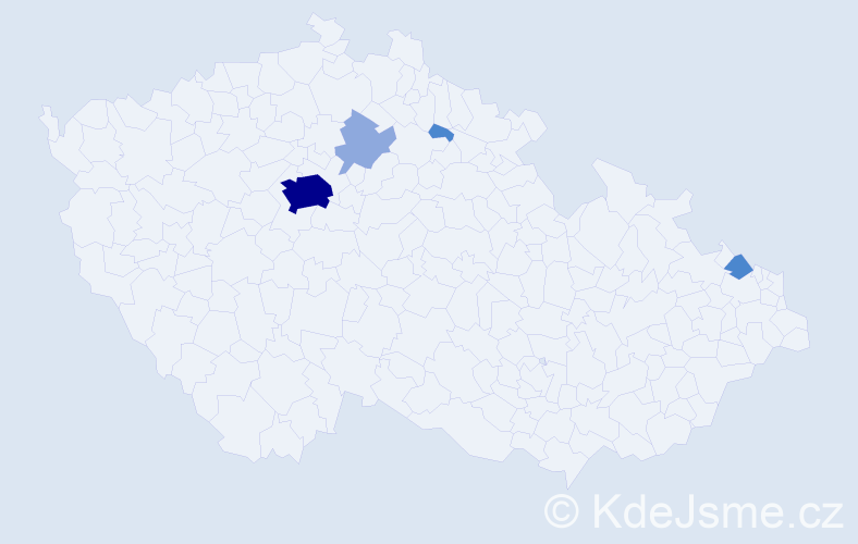Příjmení: 'Kramarz', počet výskytů 10 v celé ČR