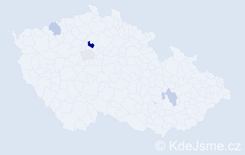 Příjmení: 'Kuryliv', počet výskytů 8 v celé ČR