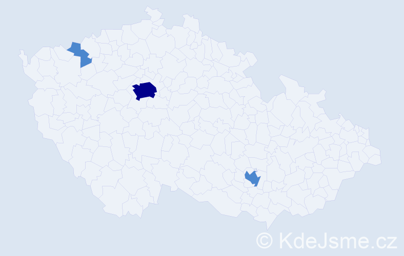 Příjmení: 'Lypey', počet výskytů 5 v celé ČR
