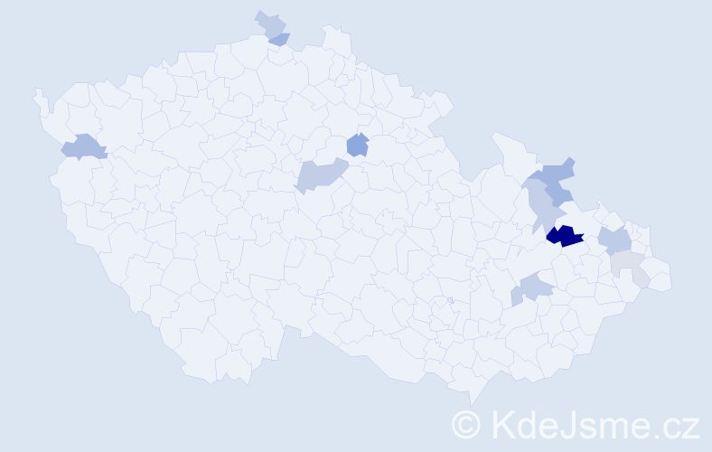 Příjmení: 'Pizurová', počet výskytů 22 v celé ČR