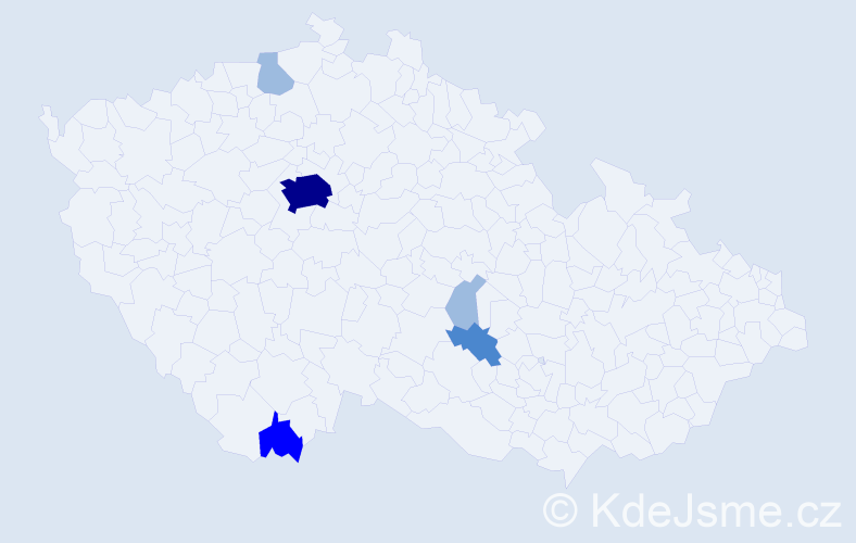 Příjmení: 'Šoškolová', počet výskytů 11 v celé ČR
