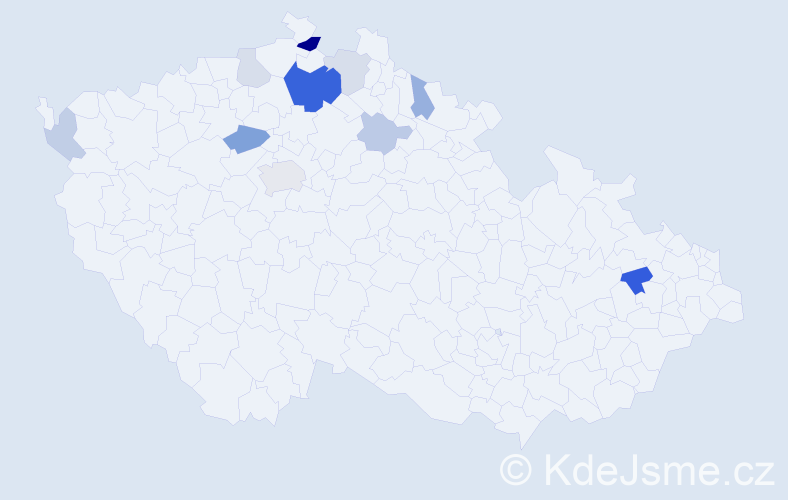 Příjmení: 'Effler', počet výskytů 24 v celé ČR