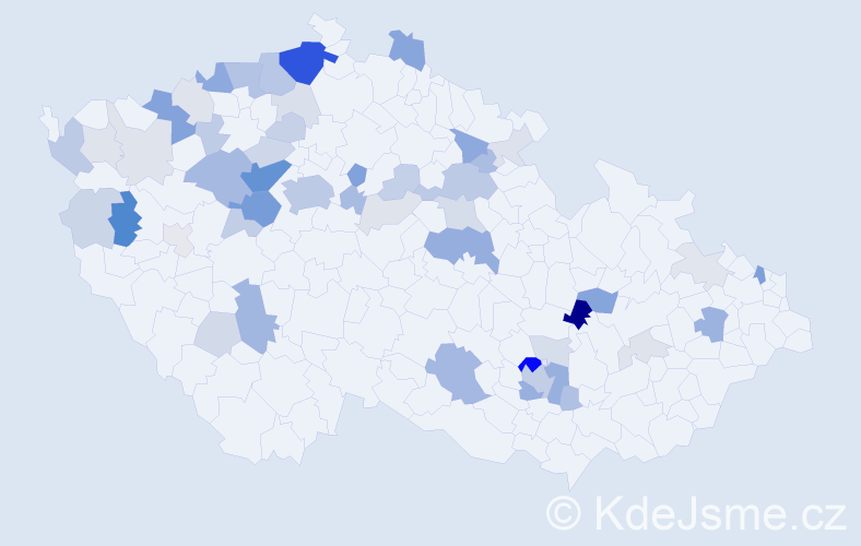 Příjmení: 'Freiberg', počet výskytů 158 v celé ČR
