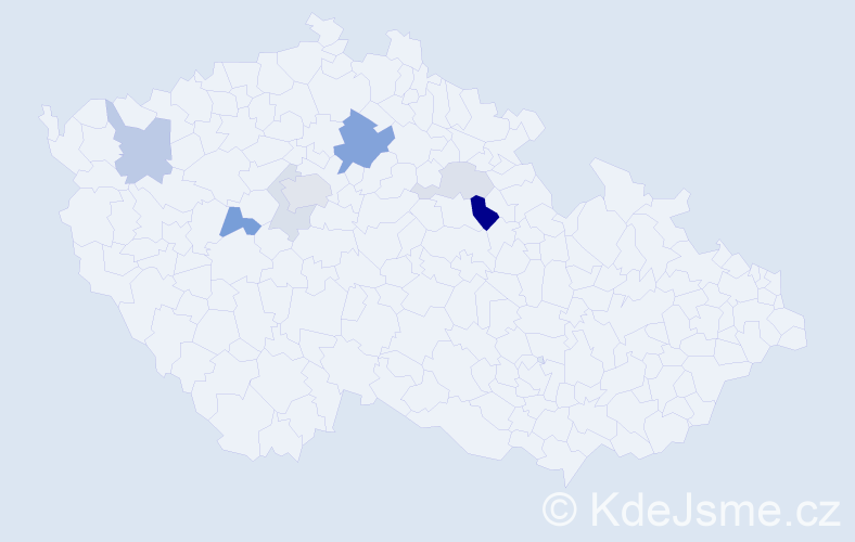 Příjmení: 'Najč', počet výskytů 20 v celé ČR