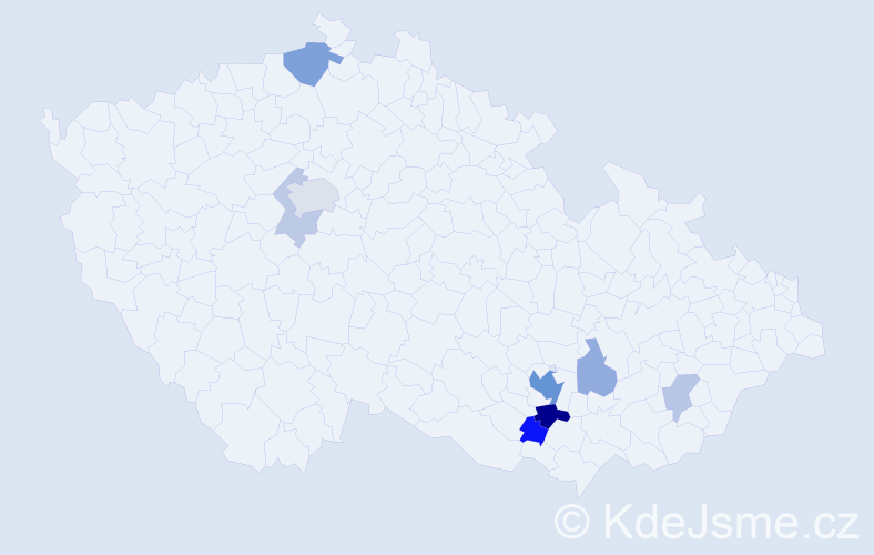 Příjmení: 'Rodinger', počet výskytů 21 v celé ČR