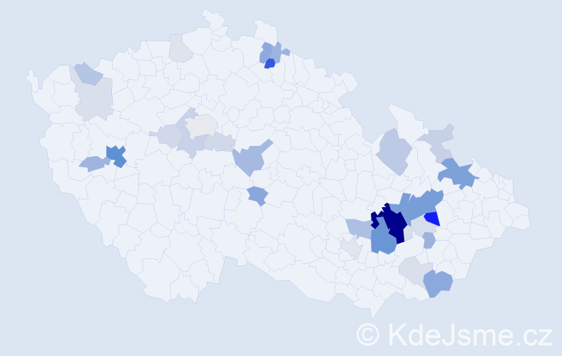 Příjmení: 'Slavotínková', počet výskytů 92 v celé ČR