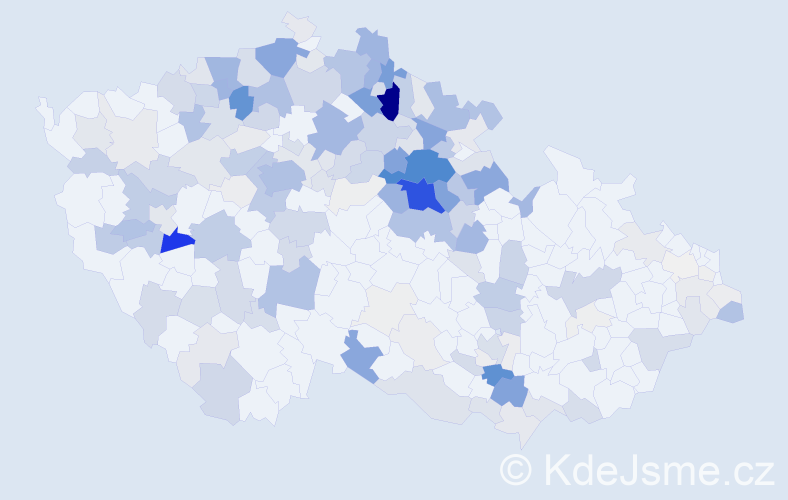 Příjmení: 'Bažantová', počet výskytů 853 v celé ČR