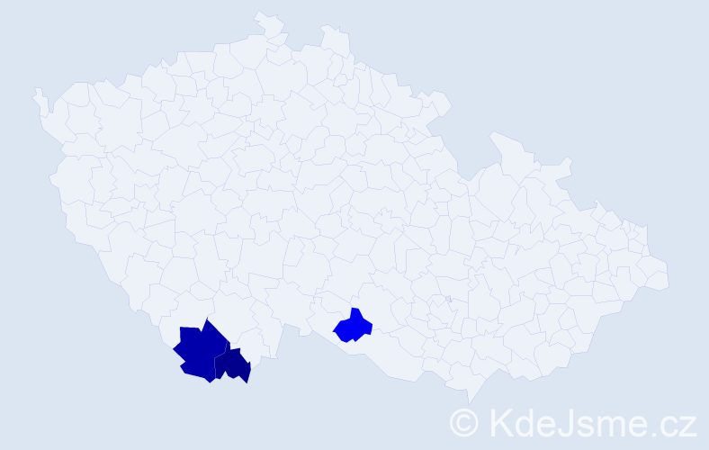 Příjmení: 'Kletschka', počet výskytů 4 v celé ČR