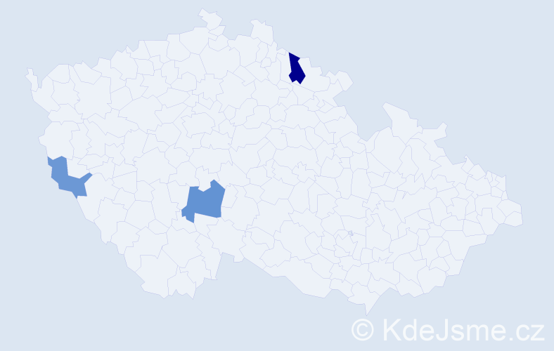 Příjmení: 'Krbúšiková', počet výskytů 5 v celé ČR