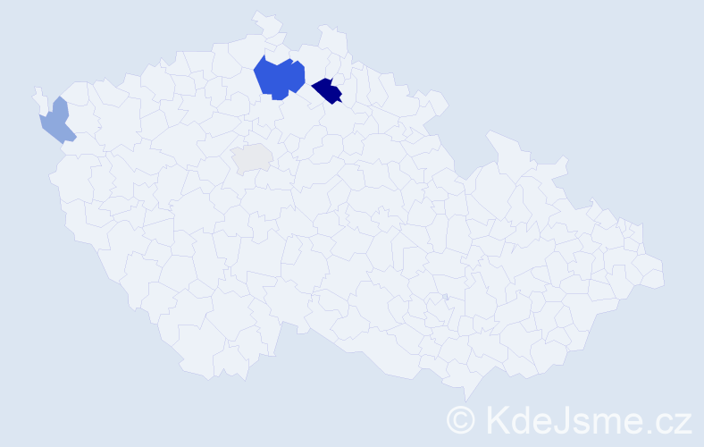Příjmení: 'Brechlerová', počet výskytů 9 v celé ČR