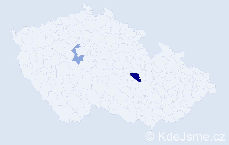 Příjmení: 'Gaštanová', počet výskytů 2 v celé ČR