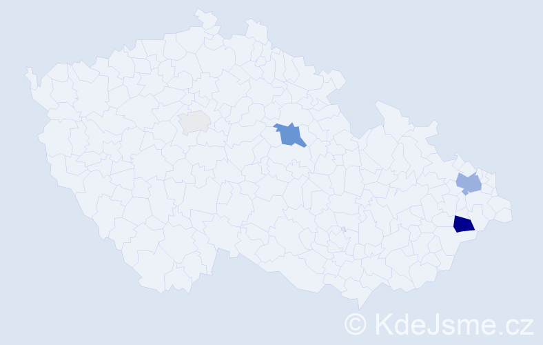 Příjmení: 'Piščeková', počet výskytů 10 v celé ČR