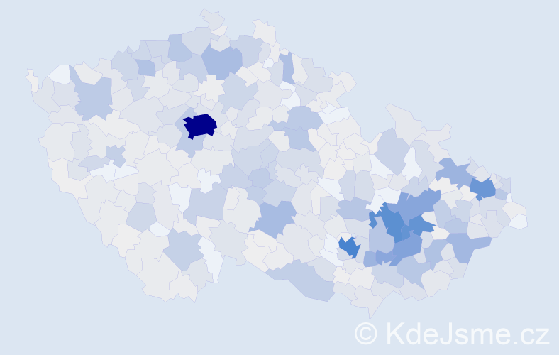 Příjmení: 'Vránová', počet výskytů 3213 v celé ČR
