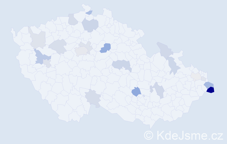 Příjmení: 'Kulik', počet výskytů 41 v celé ČR
