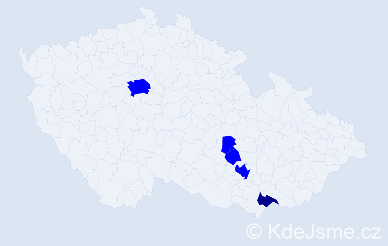 Příjmení: 'Prokipčáková', počet výskytů 6 v celé ČR