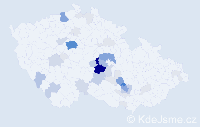 Příjmení: 'Dundáčková', počet výskytů 137 v celé ČR