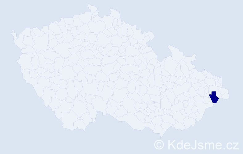 Příjmení: 'Bagrowska', počet výskytů 1 v celé ČR