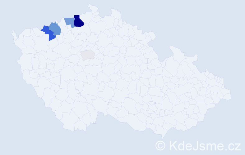 Příjmení: 'Klepschová', počet výskytů 14 v celé ČR