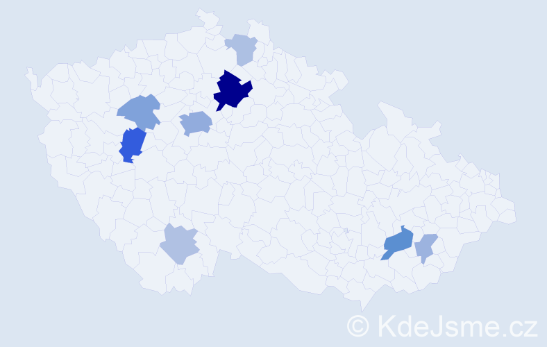Příjmení: 'Krabsová', počet výskytů 23 v celé ČR