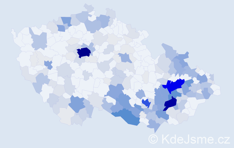 Příjmení: 'Sigmundová', počet výskytů 762 v celé ČR