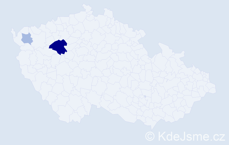 Příjmení: 'Daenemarková', počet výskytů 6 v celé ČR