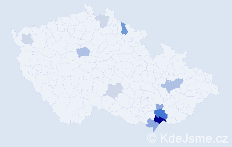 Příjmení: 'Rylka', počet výskytů 41 v celé ČR