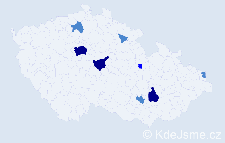Příjmení: 'Rowe', počet výskytů 15 v celé ČR