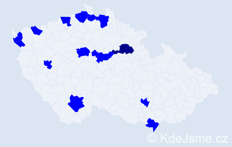 Příjmení: '"Tran Kim"', počet výskytů 15 v celé ČR