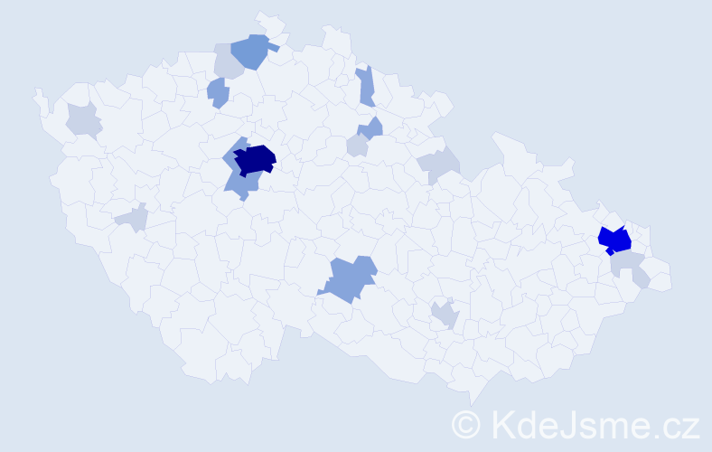Příjmení: 'Baudišová', počet výskytů 48 v celé ČR