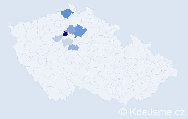 Příjmení: 'Kedles', počet výskytů 17 v celé ČR